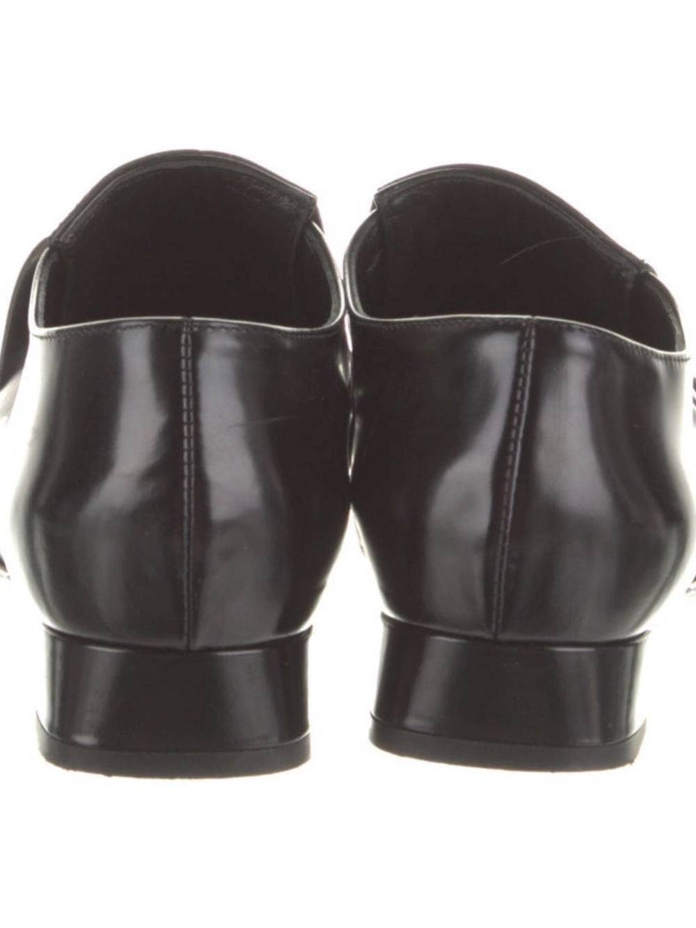 Agl Black Patent Leather Pointed Slip-On Loafer with Gold Accent - Picture 4 of 5